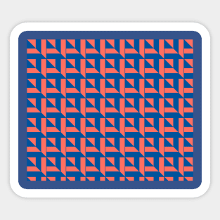 Squares pattern in Living Coral and Blue Sticker